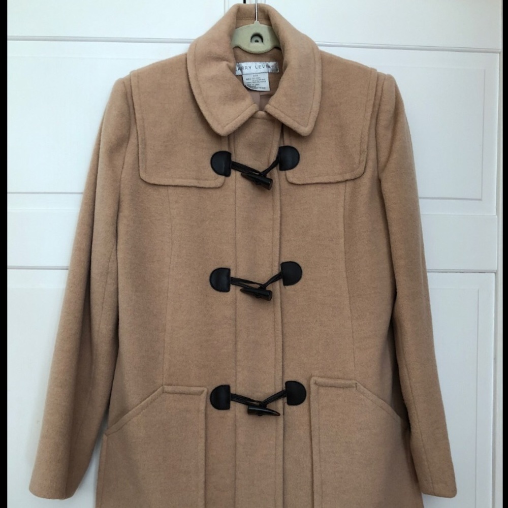 Larry Levine wool/ camelhair blend coat